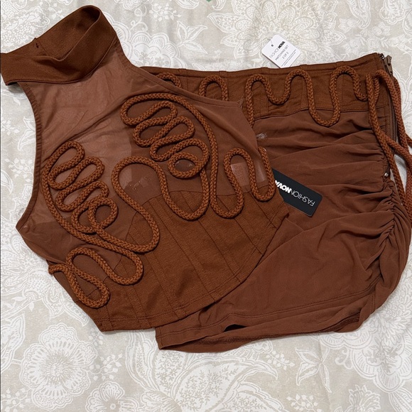 Fashion Nova Copper Skirt Set - Picture 8 of 8